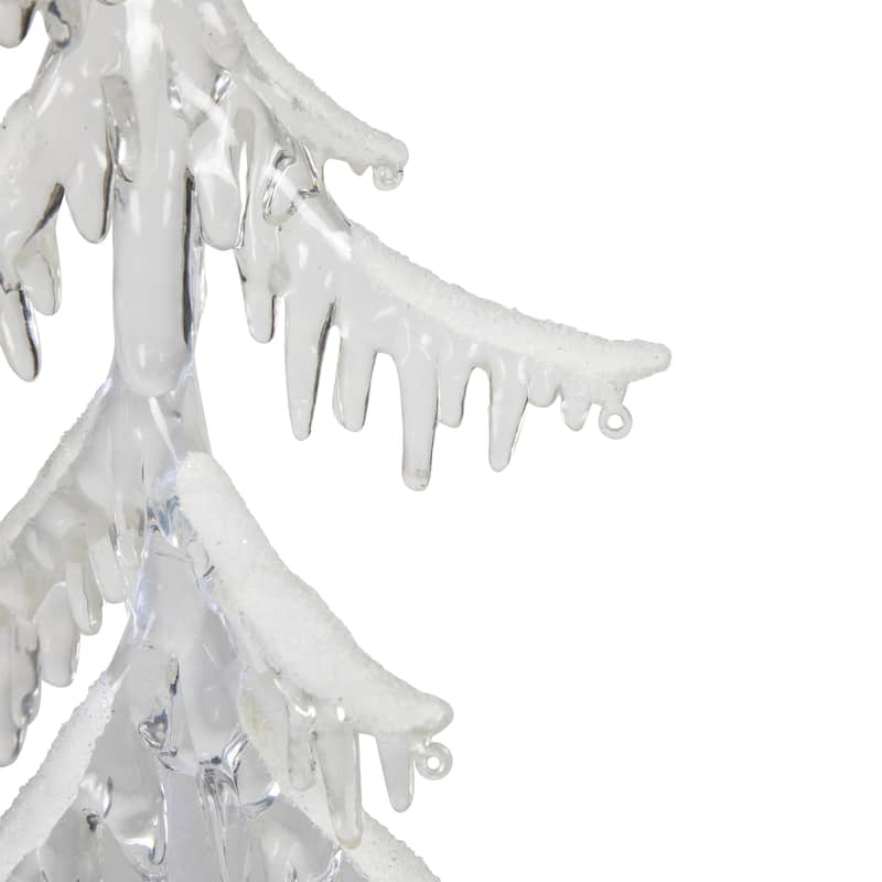 LED Lighted Acrylic Icicle Tree Christmas Decoration - 18"