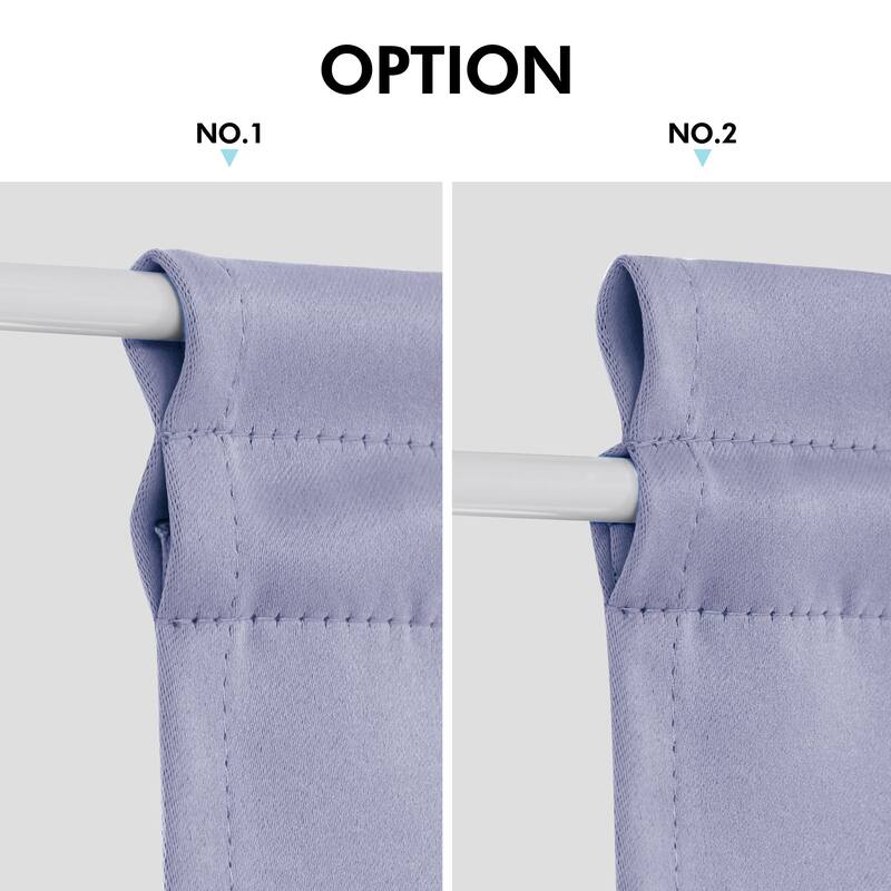 Deconovo French Door Curtain with Rod Pocket and Tieback 1 Panel