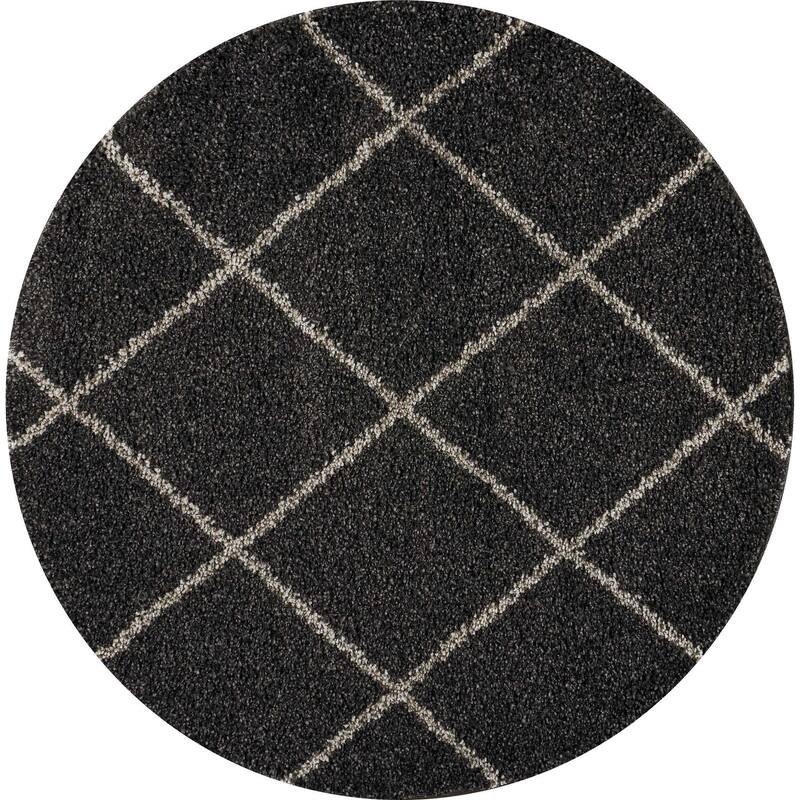 Nourison Brisbane Large Diamond Geometric Modern Shag Area Rug