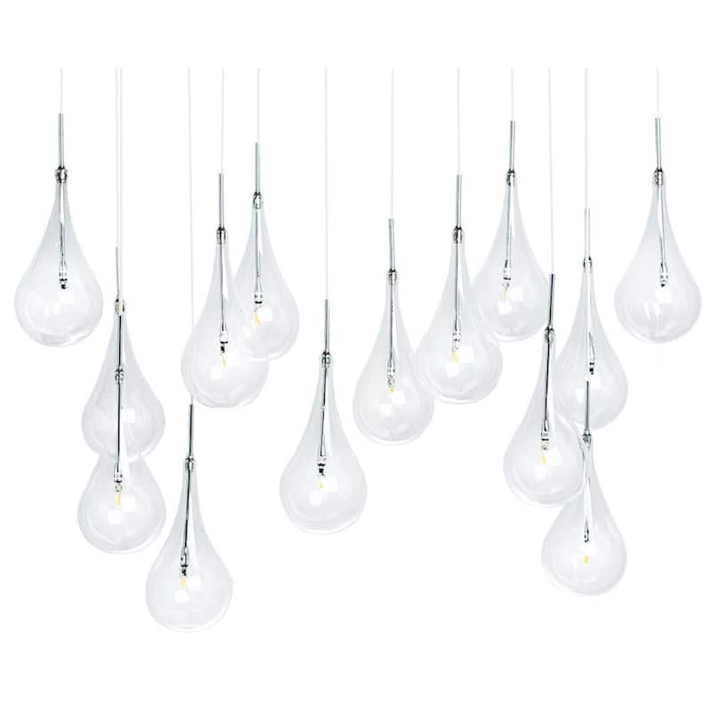14 Glass Globes Dimmable LED Chrome Chandelier Bed Bath & Beyond