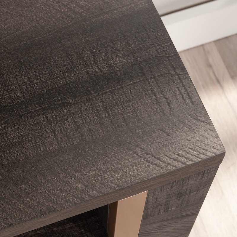 Wood Credenza with Spacious Cubbies, Black - 60.00" W x 15.51" D x 21.97" H