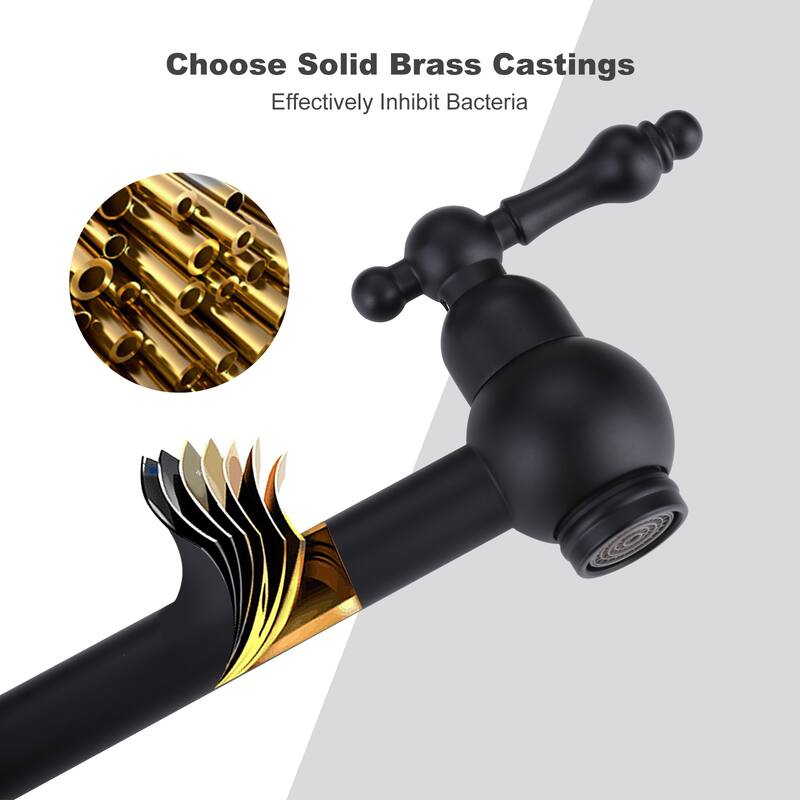 WOWOW Wall Mounted Pot Filler Faucet with Double Joints