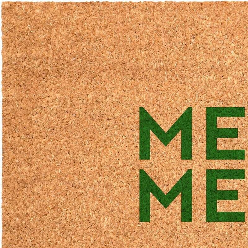 HomeRoots 24" X 36" Brown And Green Christmas Outdoor Coir Door Mat - 24.00' X '36.00