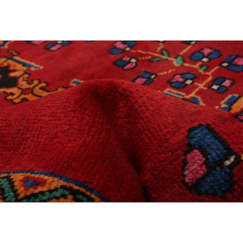 ECARPETGALLERY Hand-knotted Andelz Red Wool Rug - 3'5 x 12'11