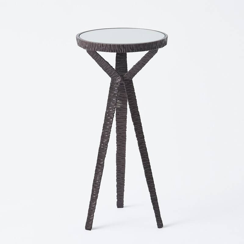 Tamsin Round Antique Brown Drink Table - Large