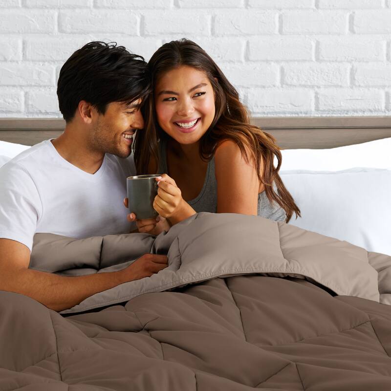 Bare Home Reversible All Season Down Alternative Comforter