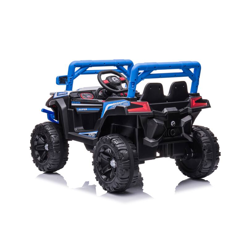 12V Battery-Powered Ride-On Car for Kids with Remote Control, 4 Motors, LED Lights, Music, Swing,Girls