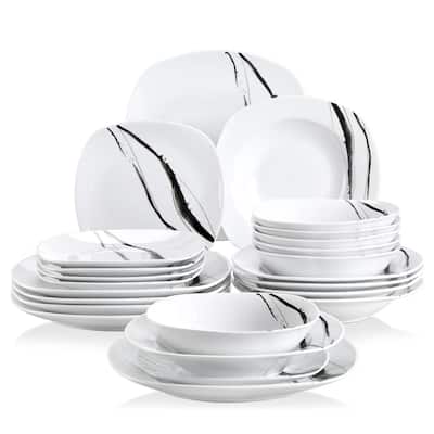 VEWEET 'Teresa' 24-Piece Porcelain Dinnerware Sets ,Service for 6
