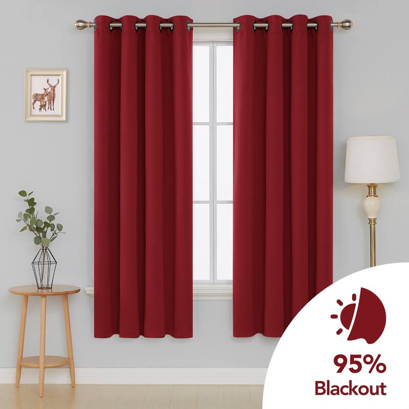 Deconovo Square Grommet Curtain Panel Pair(2 Panel)