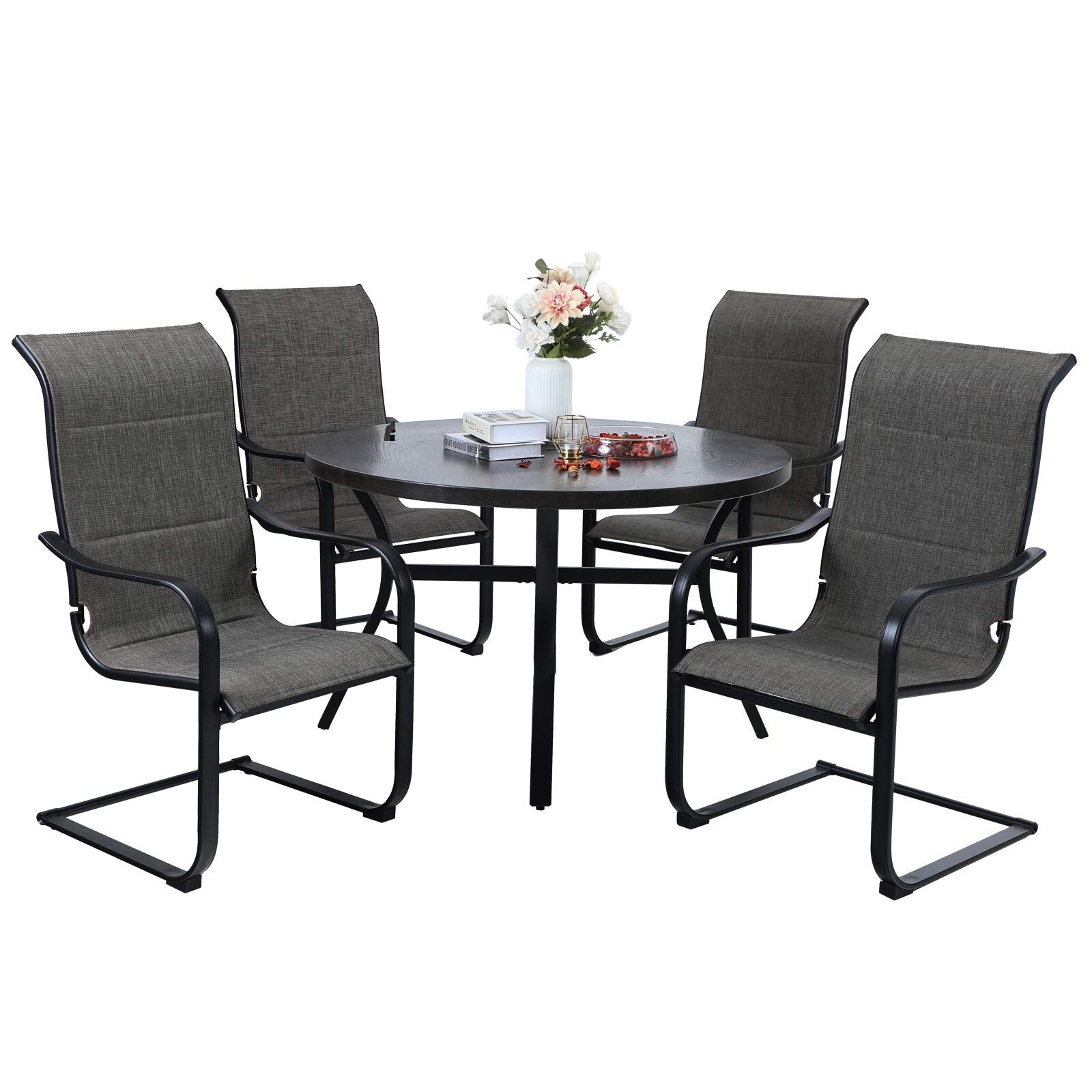 Sophia William 5 Piece Patio Dining Set 4 C Spring Motion