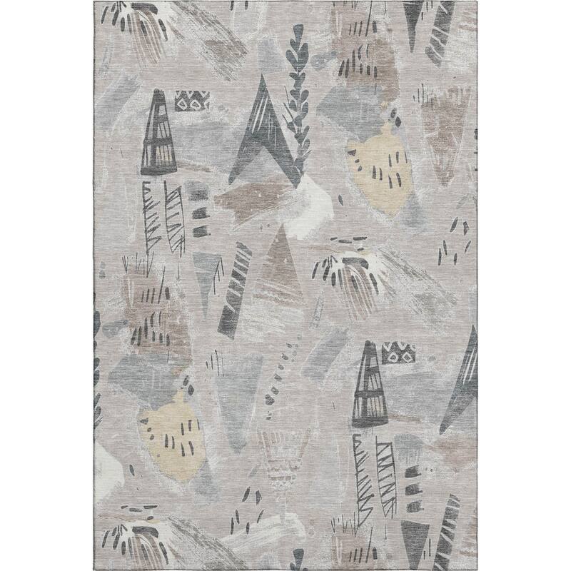 Premium Washable Super Soft Abstract Fragments Mayfield Rug