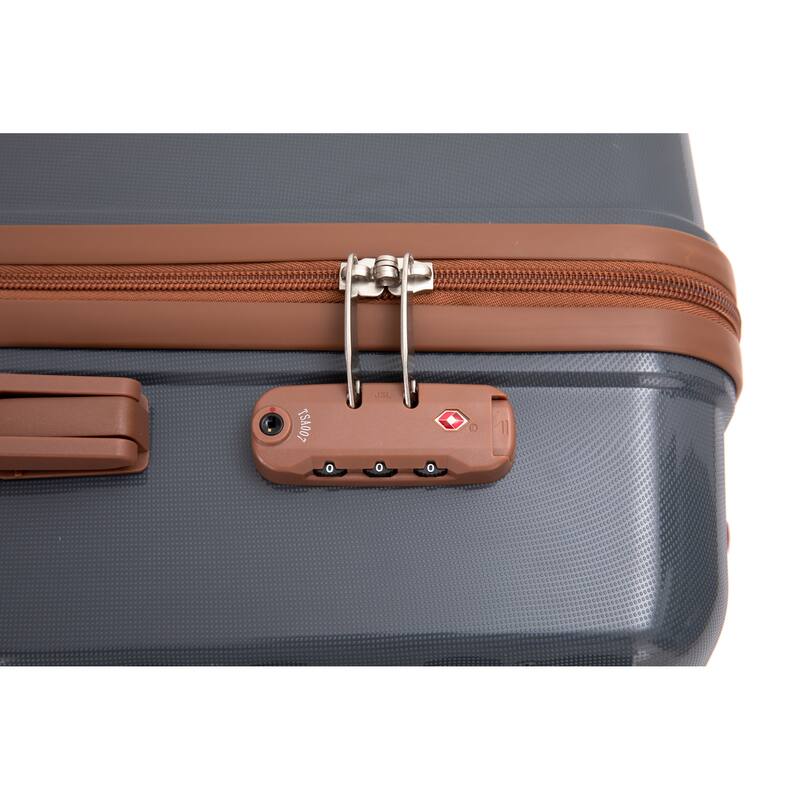 5-Piece Set (20"24"28 +a travel bag and a toiletry bag) ,PP Hardshell Carry on Luggage Set