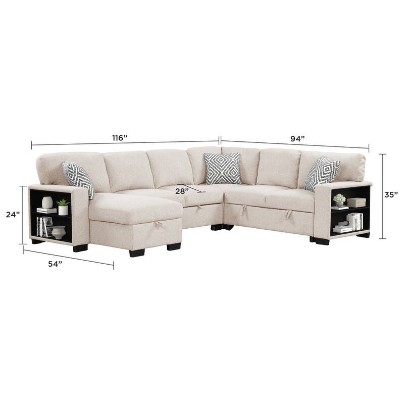 Cairo Sectional Gray / Beige