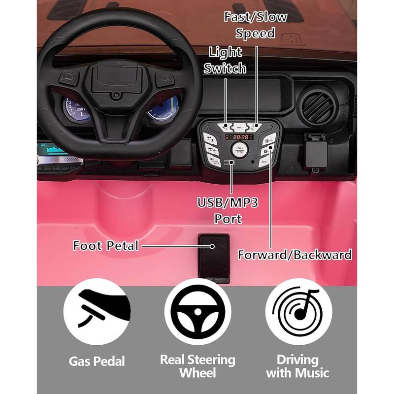 2 Seater Ride On Jeep Car Toy Vehicle for Kids Best Gifts