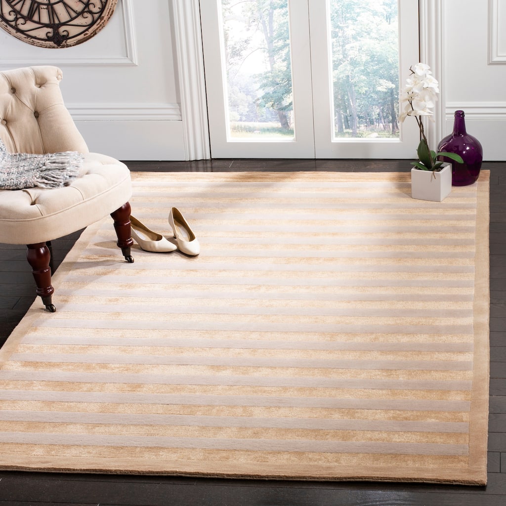 SAFAVIEH Couture Hand-knotted Tibetan Catinca Modern Wool Rug