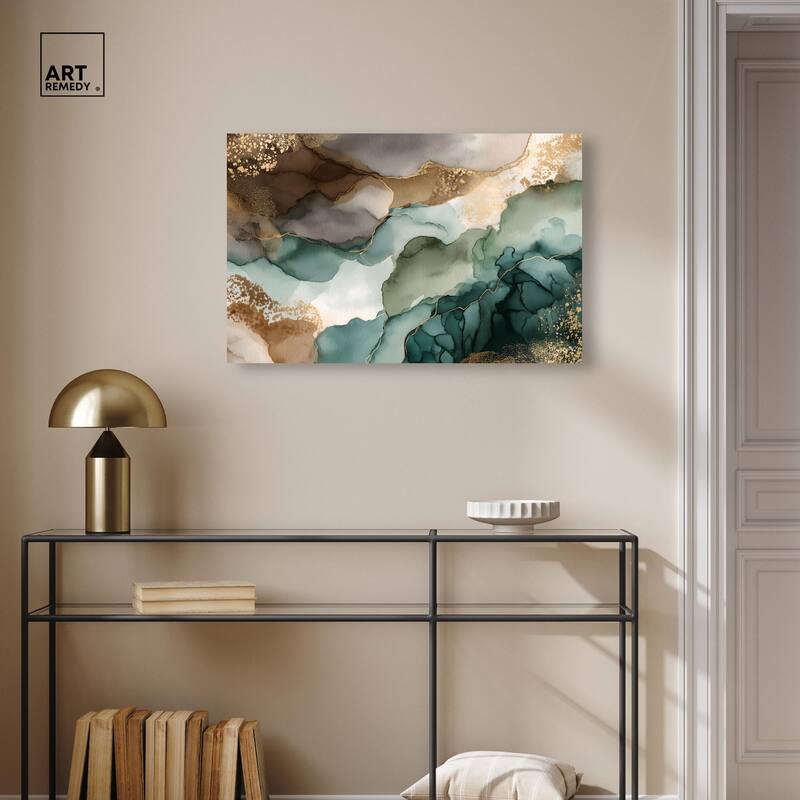 Golden Estuary I Canvas by Art Remedy, Gallery Wrapped