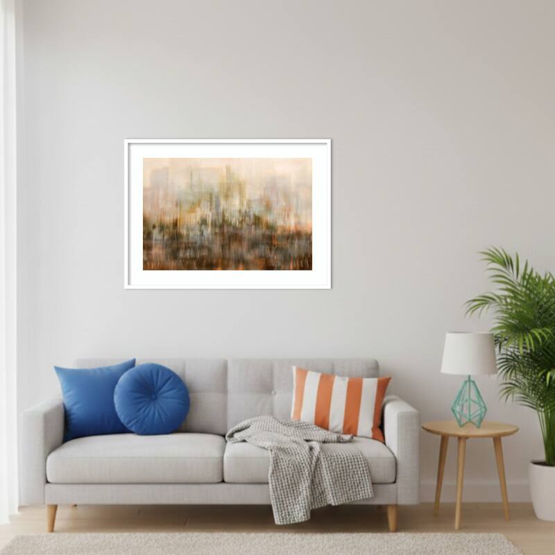 Evening City by Christina Sillen Wood Framed Wall Art Print