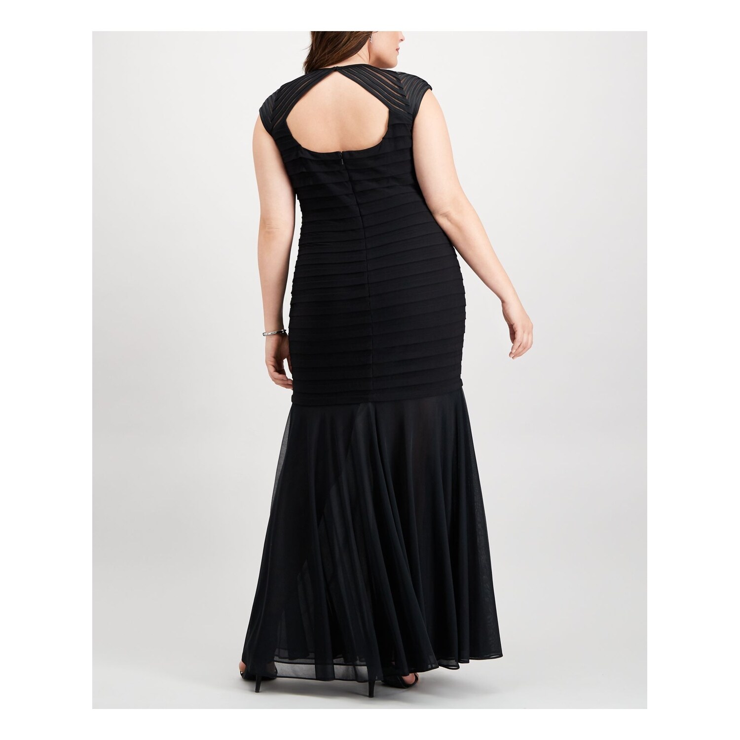 black gown for plus size ladies