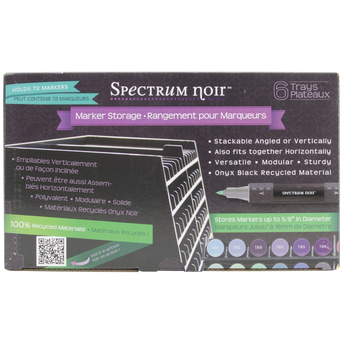 Spectrum Noir Marker Storage Trasy Black 6 Pkg Empty Holds 72 Overstock 14826771 Perfect for colouring on the go. overstock com