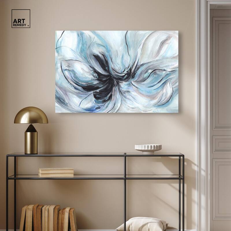 Soft Blues Canvas by Art Remedy, Gallery Wrapped