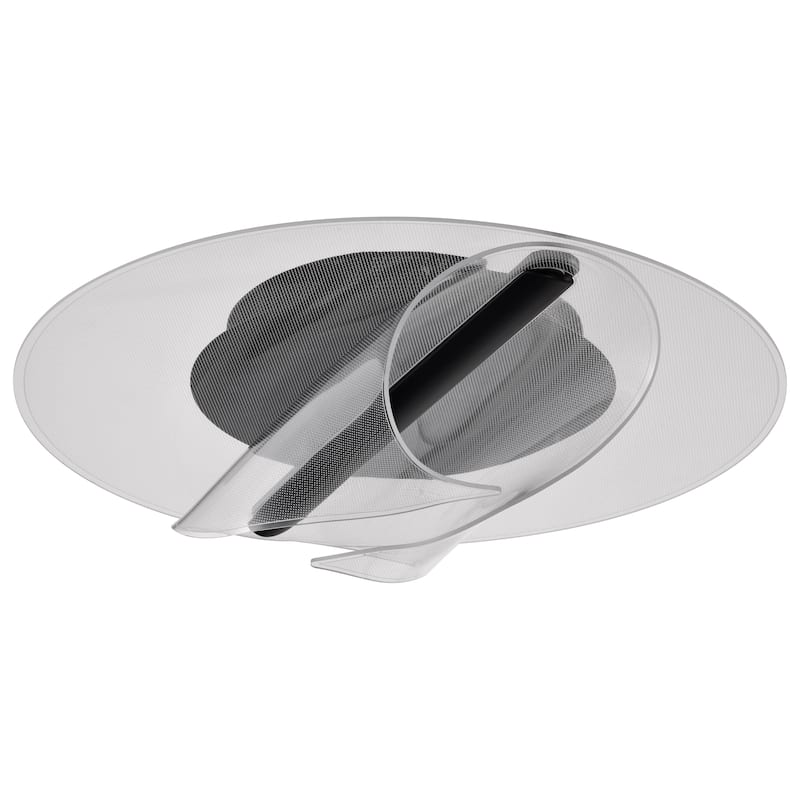 Geneva - 18 Inch LED Flush Mount - Matte Black - Silk Screened Acrylic Lens