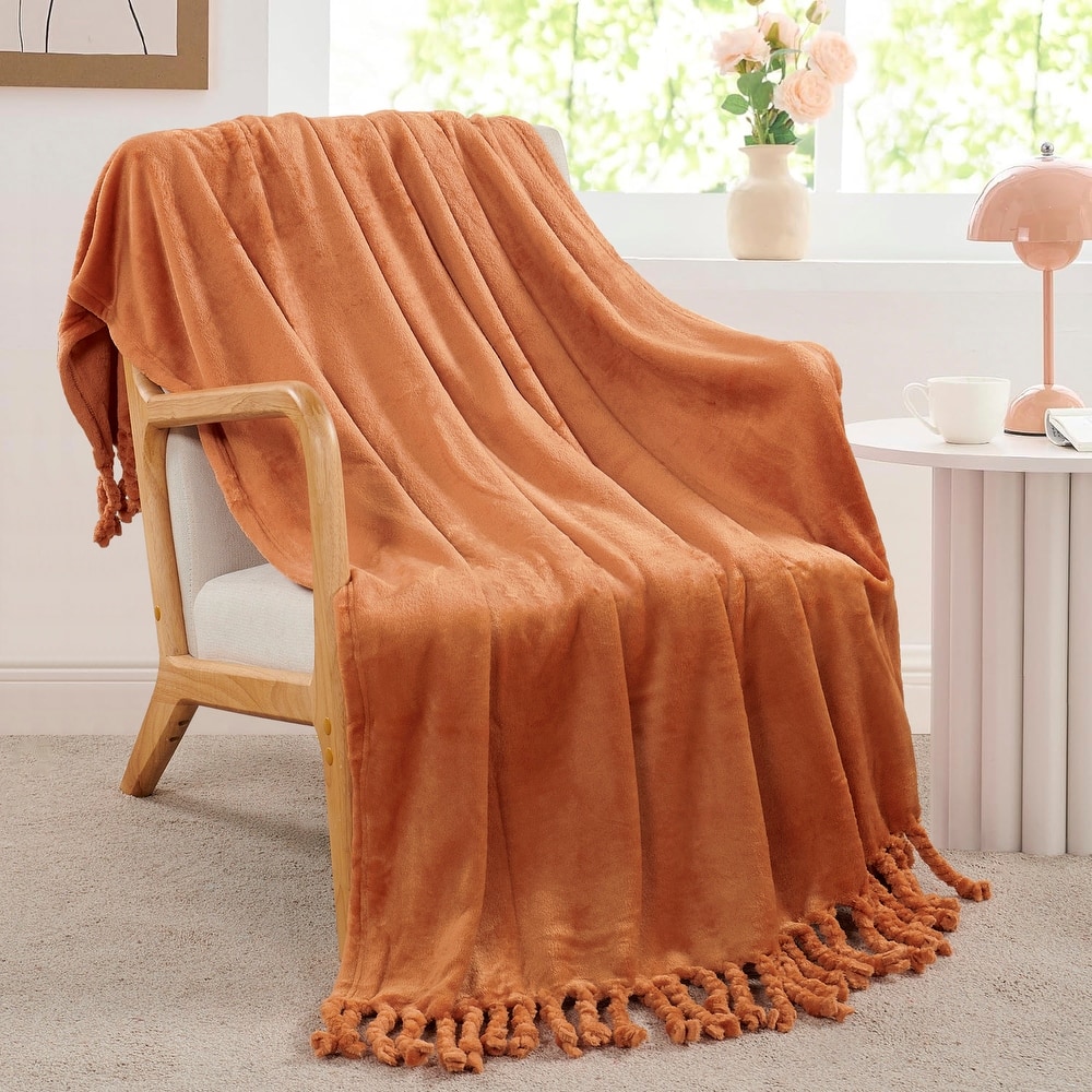 Rope Braided Flannel Fleece Throw