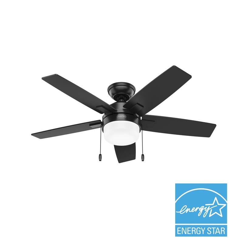 Hunter Anisten Ceiling Fan with LED Light Kit and Pull Chain - Casual Modern Contemporary - ENERGY STAR