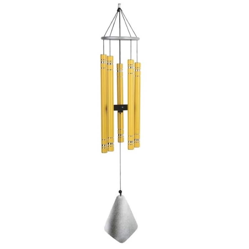 Q-Max 36" Long Tuned Wind Chime Traditional Yellow Tube