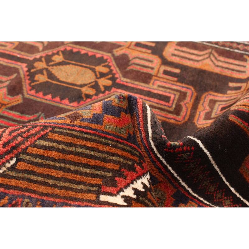 ECARPETGALLERY Hand-knotted Teimani Dark Brown Wool Rug - 3'1 x 5'0