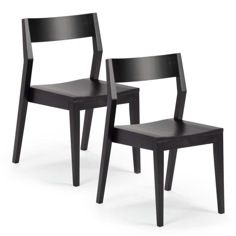 Plank and Beam Modern Solid Wood Dining Chair - Set of 2