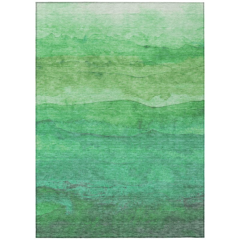 HomeRoots Abstract Modern Rectangle Outdoor Rug