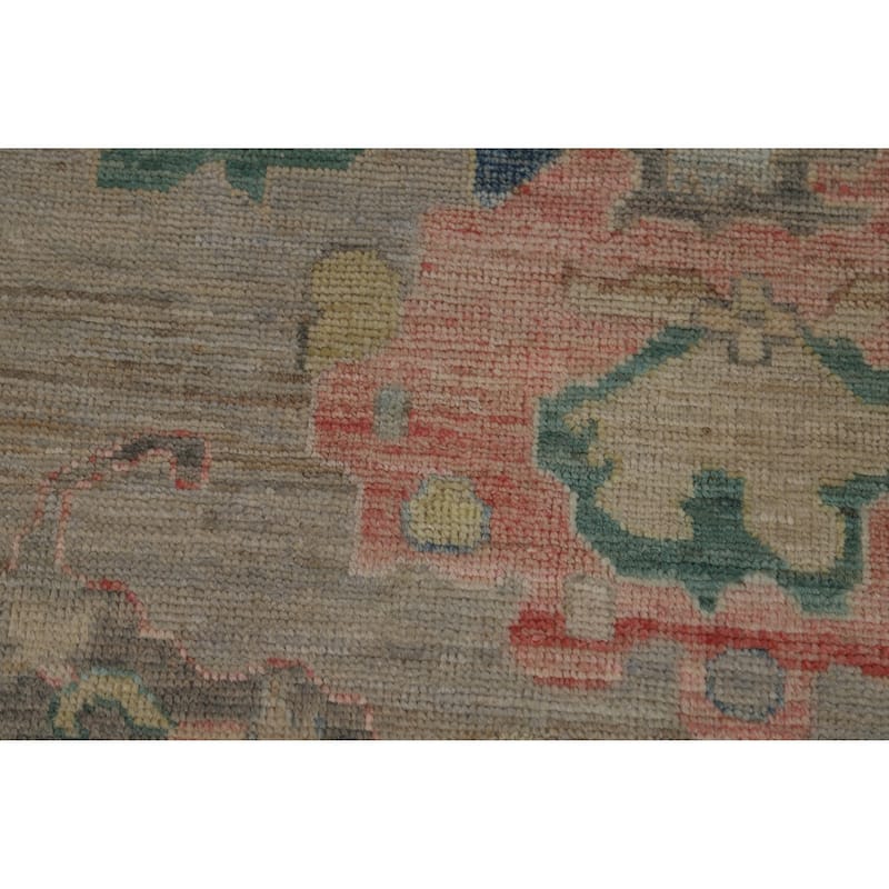 Vegetable Dye Oushak Turkish Area Rug Handmade Living Room Wool Carpet - 7'11"x 10'0"