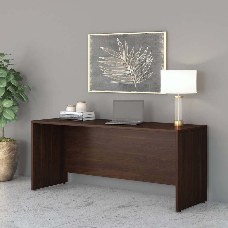 Studio C 72W x 24D Credenza Desk by Bush Business Furniture - Black Walnut