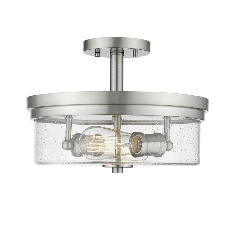 Bellevue Trigvey 2 Light 13" Wide Semi-Flush Drum Ceiling Fixture