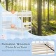 preview thumbnail 8 of 22, Costway Twin Over Twin Bunk Bed Solid Wood Bed Frame with Ladder