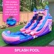 preview thumbnail 4 of 3, Pogo Bounce House Crossover Kids Inflatable Water Slide, Pink Unicorn with Blower, 12 ft