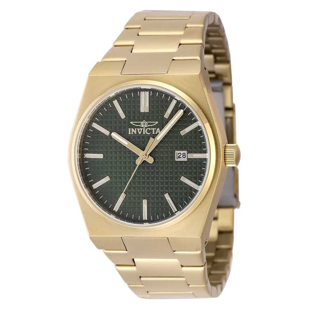 Invicta Men's 48399 Speedway Quartz 3 Hand Green Dial Watch