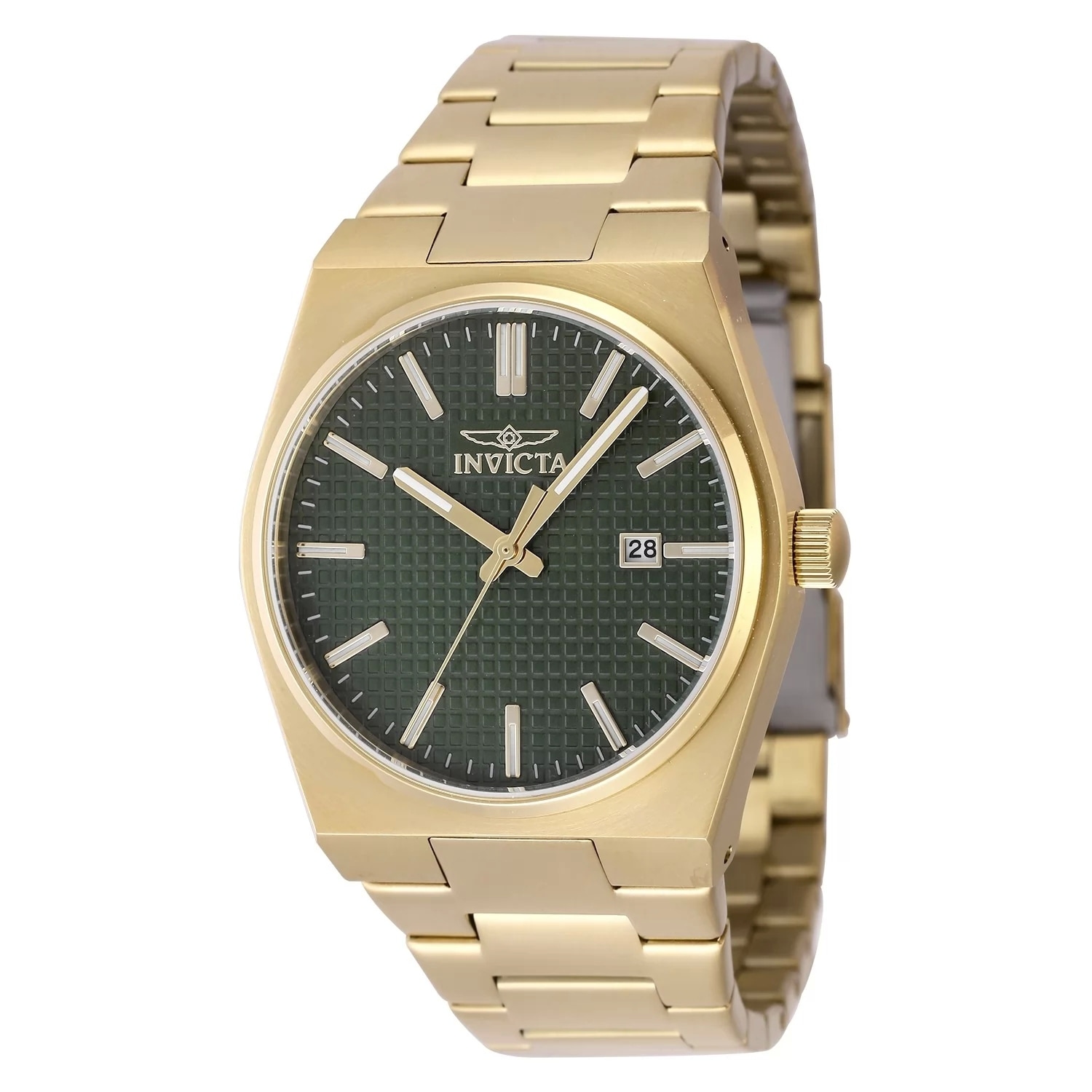 Invicta Men's 48399 Speedway Quartz 3 Hand Green Dial Watch