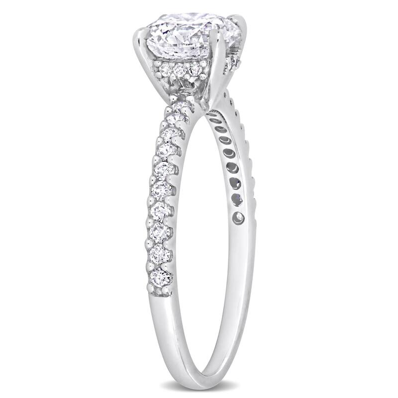 Miadora 1 1/5ct to 2 5/8ct TDW Certified Diamond Solitaire Engagement Ring in 14k White Gold