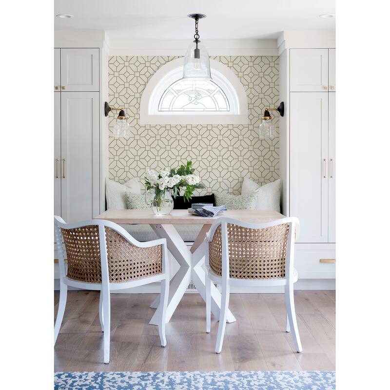 A-Street Prints Addis Beige Trellis Wallpaper