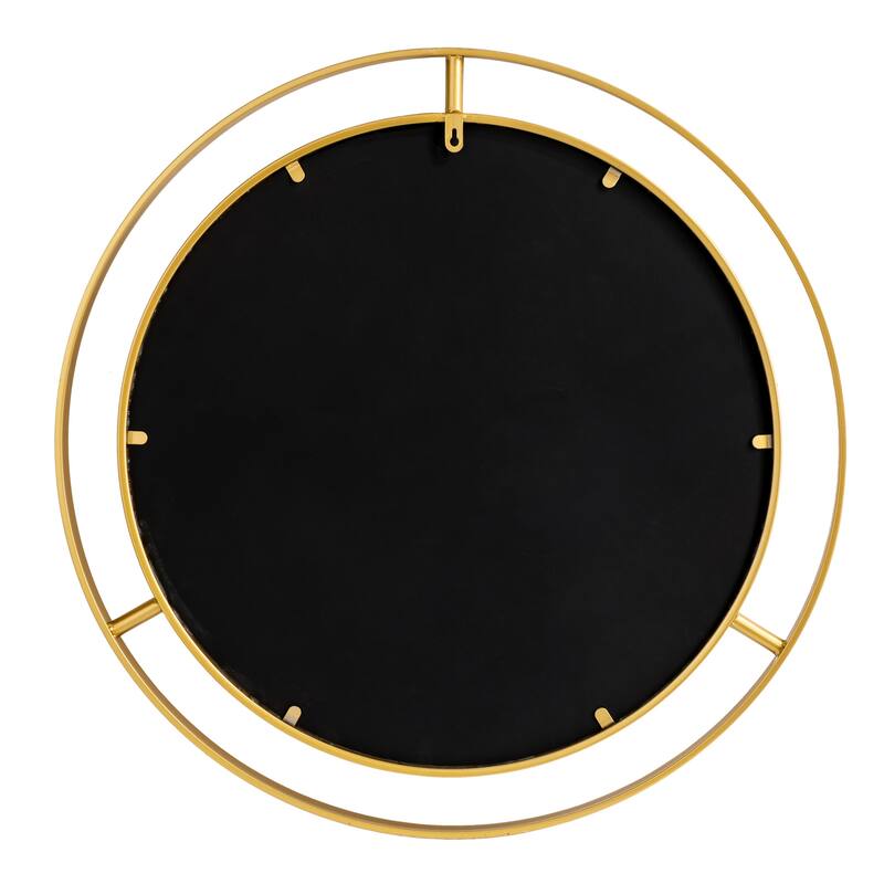 Glitzhome 24"D Modern Round Accent Decorative Wall Mirror Bathroom Vanity Decor