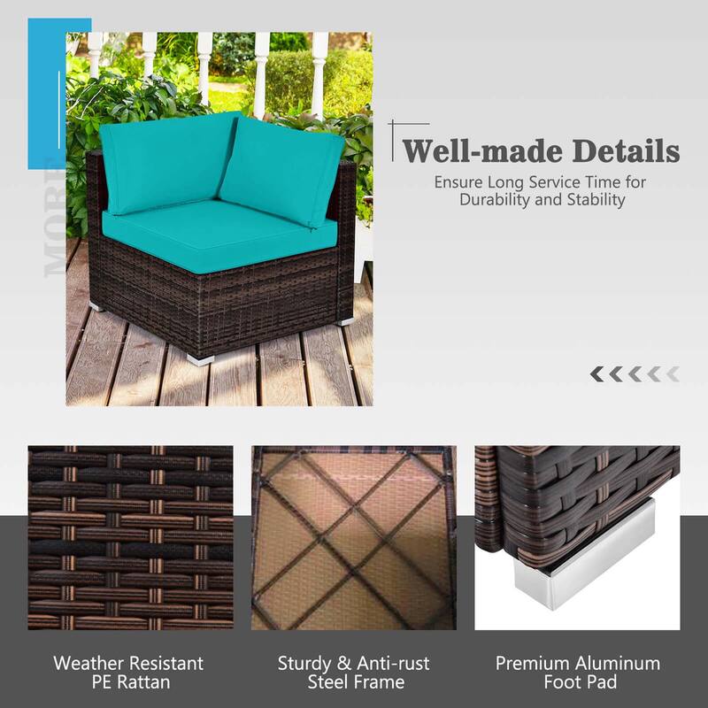 Costway 7 PCS Patio Furniture Set with 28" 50000 BTU Propane Gas Fire - See Details