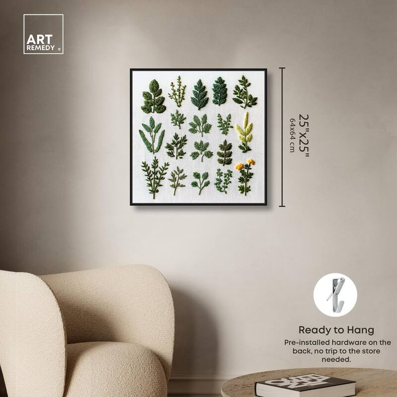 Stitched Sprout II Canvas by Art Remedy