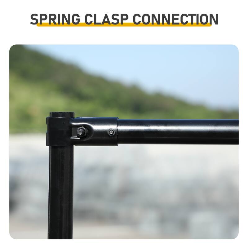 13x10 ft Metal Chicken Coop with Walk-In Run and Waterproof Cover