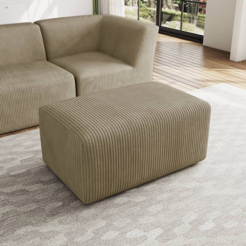 DREAMSIDEA Rectangular Oversized Accent Ottoman - Brown