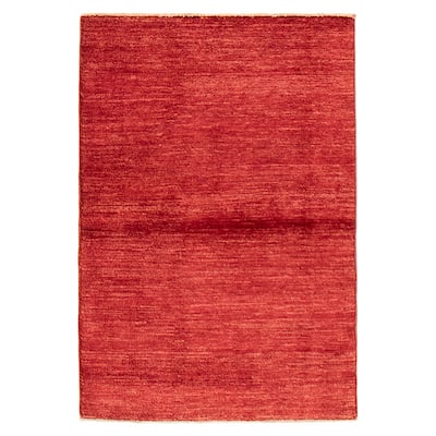 Pak Finest Gabbeh Red Rug 3'2" x 4'8" - 3'2 x 4'8