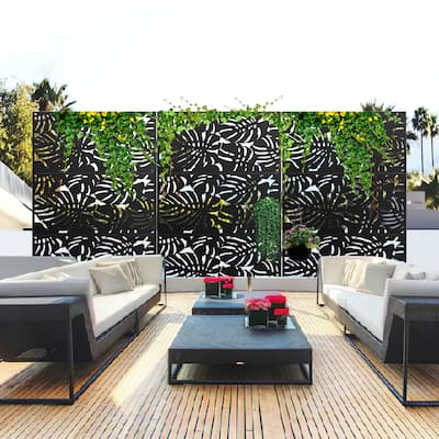 Metal Privacy Screen Panel Free Standing - 72*47