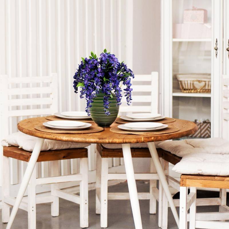 Faux Wisteria Flower Stems Bunch