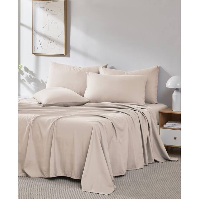 Vilano Series Extra Deep Pocket 6-piece Bed Sheet Set - King - Bone
