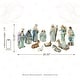preview thumbnail 65 of 77, Glitzhome 12pcs Resin Christmas Multi/ Blue/ Ivory Nativity Figurines Set